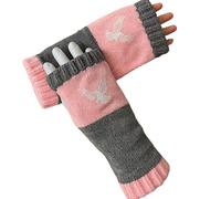 LinRim Gestrickte Fingerlose Handschuhe Herren Damen ohne Finger Winter Warme Strickhandschuhe Fingerless Gloves Winterhandschuhe fingerlos für Tippen und tägliche Arbeit
