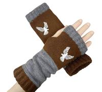 LinRim Gestrickte Fingerlose Handschuhe Herren Damen - Winter Pulswärmer Handschuhe Unisex Warm Weiche Strickhandschuhe, Karpaltunnelschmerzlinderung, fingerlos für Tippen und tägliche Arbeit