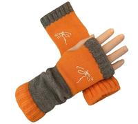 LinRim Gestrickte Fingerlose Handschuhe Herren Damen - Winter Pulswärmer Handschuhe Unisex Warm Weiche Strickhandschuhe, Karpaltunnelschmerzlinderung, fingerlos für Tippen und tägliche Arbeit