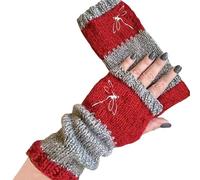 LinRim Gestrickte Fingerlose Handschuhe Herren Damen - Winter Pulswärmer Handschuhe Unisex Warm Weiche Strickhandschuhe, Karpaltunnelschmerzlinderung, fingerlos für Tippen und tägliche Arbeit