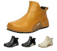 LinRim Gummistiefel Herren Damen Kurze rutschfeste Regenschuhe Regenstiefel Unisex Gartenschuhe Wasserdicht Leicht Outdoor Spaziergang Kurz Stiefeletten Rutschfest Outdoor Kurzschaft Boots