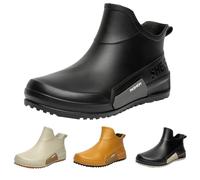 LinRim Gummistiefel Herren Damen Kurze rutschfeste Regenschuhe Regenstiefel Unisex Gartenschuhe Wasserdicht Leicht Outdoor Spaziergang Kurz Stiefeletten Rutschfest Outdoor Kurzschaft Boots