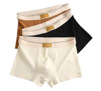 LinRim Herren Boxershorts Trunks Unterwäsche Baumwolle Unterhosen Männer Ohne Kratzenden Zettel Atmungsaktiv und Weiche Herrenunterwäsche Men Retroshorts Bequem Boxer für Alltag & Sport