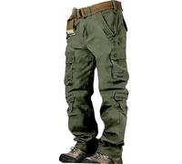 LinRim Herren Cargo Hose Camouflage Hose Arbeitshose Lange Baumwolle Leichte Hose Casual Arbeitshosen Männer Outdoor Militär Taktische Hosen mit Multi Taschen Militärhose