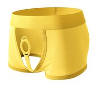 LinRim Herren Sexy Unterwäsche Offene Erotik Boxershorts Sexy Hipster Dessous Partys Fetisch Shorts Mann Reizwäsche Unterhosen mit Loch Durchsichtige Erotisch Wäsche Slip
