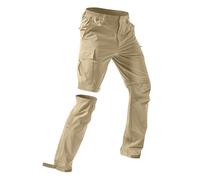 LinRim Herren Zip-Off-Wanderhose-Abnehmbar-Trekkinghose 2 in1 Hosen Sommer Leichte Cargohose Schnelltrocknend Outdoorhose Arbeitshosen Männer Funktionshose Softshell Stretch Hose