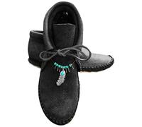 LinRim Mittelalterliche Schuhe für Damen, Wikinger-Retro-PU-Leder, Kurze Stiefeletten, Ankle Boots. Fransen Retro-Stil Kurze Stiefel, Flache Schuhe, Halloween-Cosplay-Kostüm