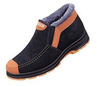 LinRim Schneeschuhe Herren Slip on Sneakers Winterschuhe Herren GefüTtert Kurzschaft Stiefel Verdickte Warme Winterboots Weich Rutschfest Atmungsaktiv Schneestiefel Winter Outdoor Boots