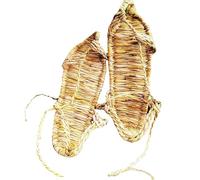 LinRim Strohpantoffeln Strohschuhe Damen Herren Hausschuhe Hand-Gewebte Strohsandalen Handgefertigte Strandsandalen flach gewebte Sportsandalen Trekking Sandalen Outdoorsandale Geschlossene