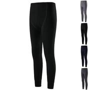 LinRim Thermo Unterhose für Herren, Winter Thermounterwäsche Lange Unterhosen Thermohose Männer Hochtailliert Funktionsunterwäsche Atmungsaktiv Warme Fleece Laufende Strumpfhose Sportarten