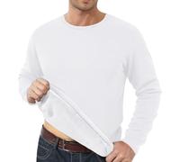 LinRim Thermoshirt Herren Thermo Oberteil Longsleeve Langarmshirt Rundhals Langarm Thermohemd Thermounterwäsche Warm Unterwäsche Männer Funktionsunterwäsche Winter Unterhemden