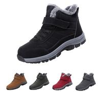 LinRim Winterschuhe Herren Damen Schneestiefel Baumwollschuhe Winterstiefel Stiefeletten Warme Gefüttert Schneestiefel Stiefel Ergonomische Winterstiefel Schmerzlindernd Wärmend Unisex