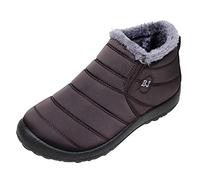 LinRim Winterstiefel Damen Gefüttert Wasserdicht Winterschuhe Schneestiefel Herren Kurzschaft Ankle Boots Stiefel Outdoor Camping Wandern Winter Stiefeletten Slip on Komfort Boots