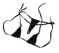 LinvMe Damen Extrem Sexy Hot Bikinis Set Badezug Fuer Heisse Quelle Schwarz