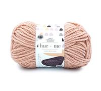 Lion Brand Hue + Me Garn zum Stricken, Häkeln und Basteln, sperrig und dick, weiches Acryl- und Wollgarn, Rosenwasser (1er-Pack)