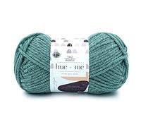 Lion Brand Hue + Me Garn zum Stricken, Häkeln und Basteln, sperrig und dick, weiches Acryl- und Wollgarn, Agave, (1er-Pack)