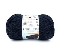 Lion Brand Hue + Me Garn zum Stricken, Häkeln und Basteln, sperrig und dick, weiches Acryl- und Wollgarn, Peacoat, (1er-Pack)