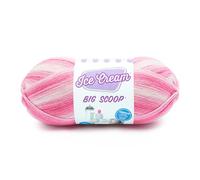 Lion Brand Yarn Ice Cream Big Scoop Garn, Erdbeere