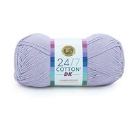 Lion Brand Yarn 24/7 Cotton DK leichtes Garn zum Häkeln, Stricken, Basteln, Wüstenlilie, Lila, 1 Packung, Naturfaser für weiche Schals, leichte Decken, Sommerprojekte