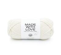 Lion Brand Yarn 3040-098BB Tom Daley - The Cottony One Garn, Baumwollmischung, Litschi-Weiß, 1 Pack