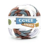 Lion Brand Yarn 535-212AO Cover Story Thick & Quick Garn, Polyester, Snow Peak, 1 Pack