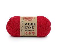 Lion Brand Yarn 632-113S Wool-Ease Recycled Garn, Rot/Ausflug, einfarbig (Getaway Solids), 1 Pack
