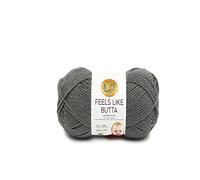 Lion Brand Yarn 63857 Feels Like Butta Garn, Polyester, anthrazit, 1 Pack, 199 Meter