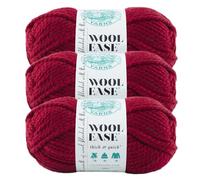 Lion Brand Yarn 640-138 Garn, cranberry, 3-Pack, 582 Meter