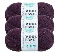 Lion Brand Yarn 640-144-3 Garn, Raisin, 3-Pack, 291 Meter