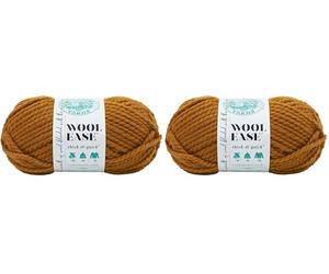 Lion Brand Yarn 640-189A Wool-Ease Dickes und schnelles Garn, Acryl, Butterscotch, 1 Pack, 291 (Packung mit 2)