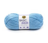 Lion Brand Yarn Basic Stitch Anti-Pilling Strickgarn, Garn zum Häkeln, 1er Pack, Babyblau