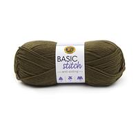 Lion Brand Yarn Basic Stitch Anti-Pilling-Strickgarn, Garn zum Häkeln, 1er Pack, oliv