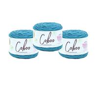 Lion Brand Yarn Coboo Bambusgarn, Denim, 3 Stück
