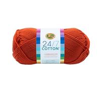 Lion Brand Yarn Company, 100 Percent Cotton,Tangerine,15.24x6.35x6.35 cm