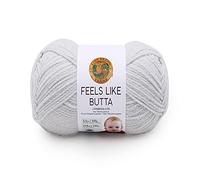 Lion Brand Yarn Company 215-149 Feels Like Butta Yarn, Pale Grey, One Strang