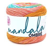 Lion Brand Yarn Company 551-205 Ombre Mandala-Ombré-Garn, Acryl, Ruhig, 1 Packung, 315 Meter