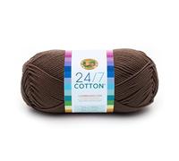 Lion Brand Yarn Company Baumwollgarn, 100% Baumwolle, Kaffee mit Milch, 15,24 x 6,35 x 6,35 cm, Café Au Lait