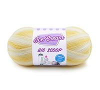 Lion Brand Yarn Ice Cream Big Scoop Garn, Lemon Meringue