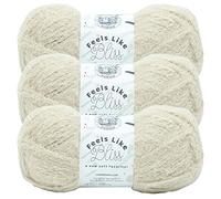 Lion Brand Yarn Feels Like Bliss Bulky Garn, Sanddollar, 3er-Pack