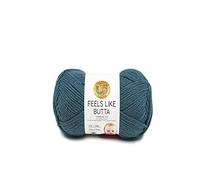 Lion Brand Yarn Feels Like Butta Garn, samtweiches Garn zum Häkeln und Stricken, 1er Pack, Blaugrün