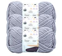 Lion Brand Yarn Hue & Me Bulky Garn, sperriges Garn zum Stricken und Häkeln, Haze, 3er-Pack
