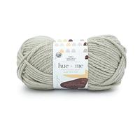 Lion Brand Yarn Hue+Me Weiches Bulky Wollmischgarn zum Stricken, Häkeln und Basteln, Whisper, 1 Packung