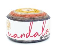 Lion Brand Yarn Mandala Bonus Bundle Garn, Garn zum Stricken, Häkeln und Basteln, 1 Kuchen, Centaur