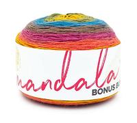 Lion Brand Yarn Mandala Bonus Bundle Garn, Garn zum Stricken, Häkeln und Basteln, 1 Kuchen, Chimera