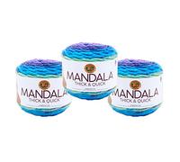 Lion Brand Yarn Mandala dickes und schnelles sperriges Garn, Vortex, 3 Stück