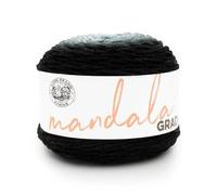 Lion Brand Yarn Mandala-Farbverlauf, mehrfarbiges Garn zum Stricken, Häkeln und Basteln, Schwarz, 1 Packung