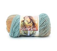Lion Brand Yarn Scarfie-Garn, Seafoam/Clay