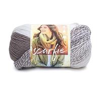 Lion Brand Yarn Scarfie - Strickgarn für Schals One Size Cremeweiß/Taupe