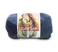 Lion Brand Yarn Scarfie - Strickgarn für Schals One Size Denim/Marineblau
