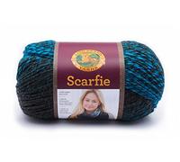 Lion Brand Yarn Scarfie - Strickgarn für Schals One Size Holzkohle/Aqua